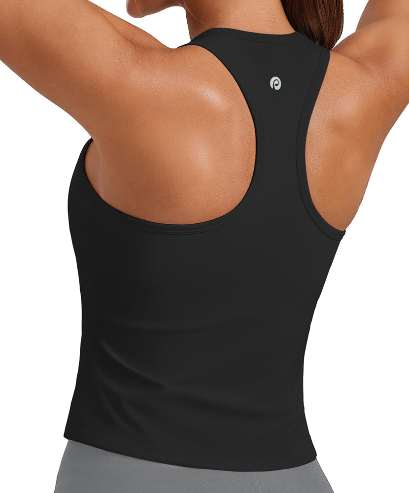 Women's Workout Tank Top with Built-In Bra