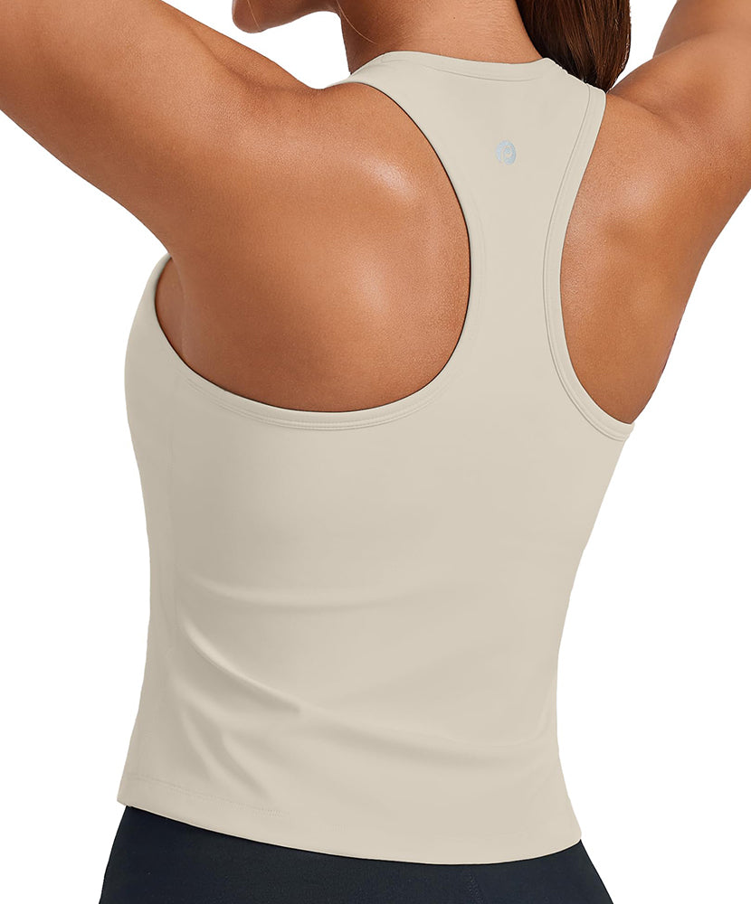Women's Workout Tank Top with Built-In Bra