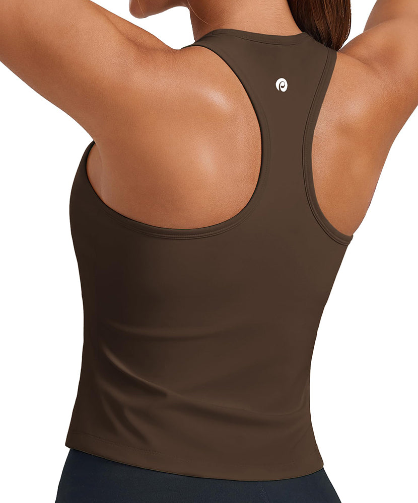Women's Workout Tank Top with Built-In Bra