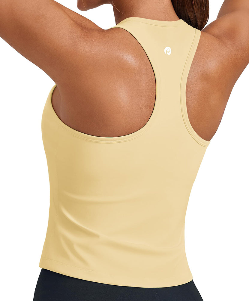 Women's Workout Tank Top with Built-In Bra