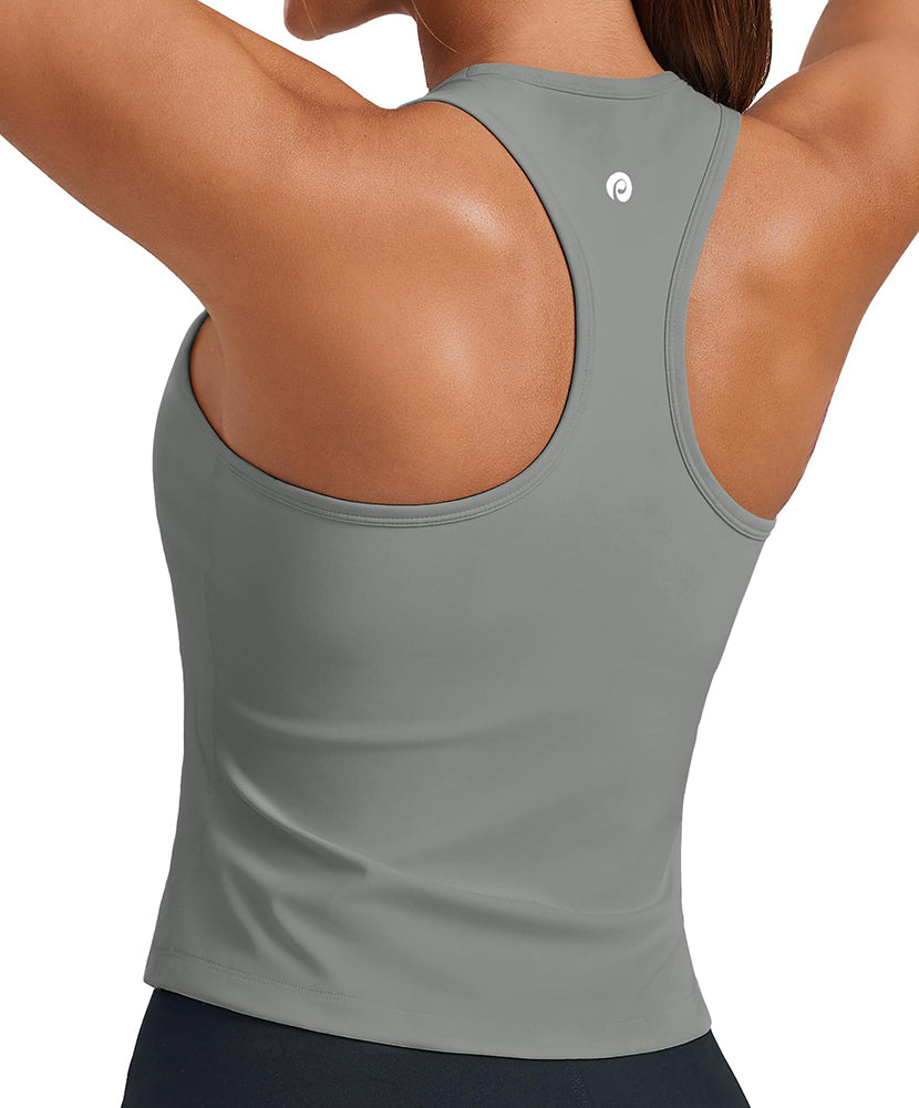 Women's Workout Tank Top with Built-In Bra