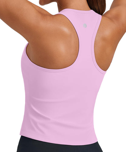 Women's Workout Tank Top with Built-In Bra