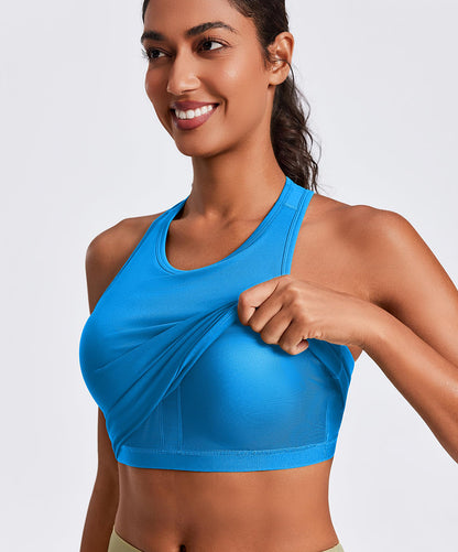 Women's Workout Tank Top with Built-In Bra