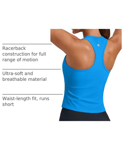 Women's Workout Tank Top with Built-In Bra