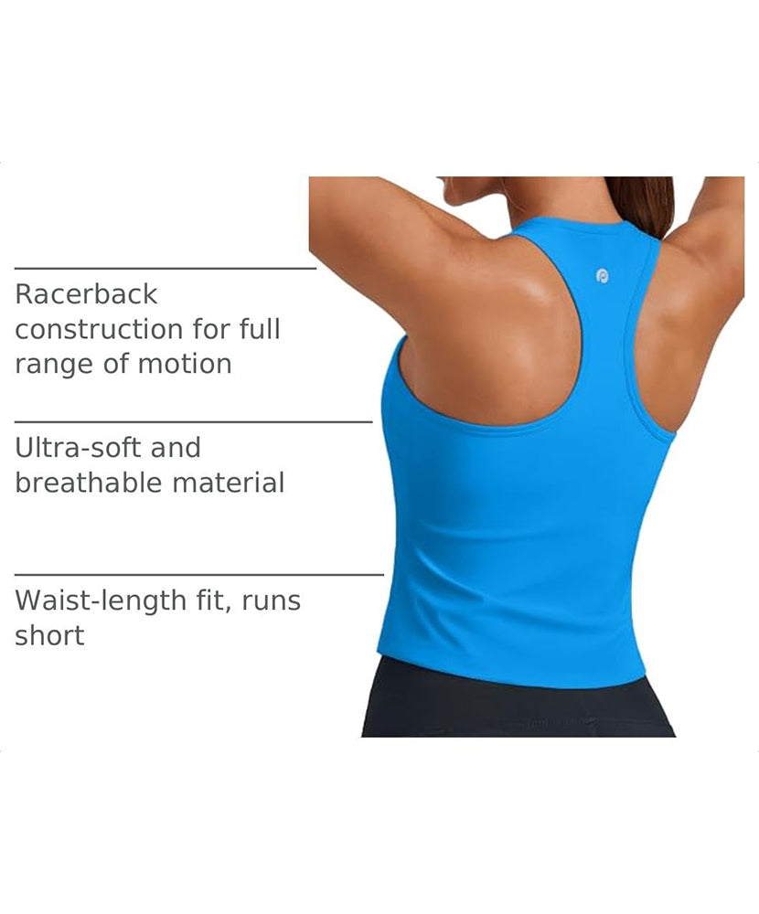 Women's Workout Tank Top with Built-In Bra