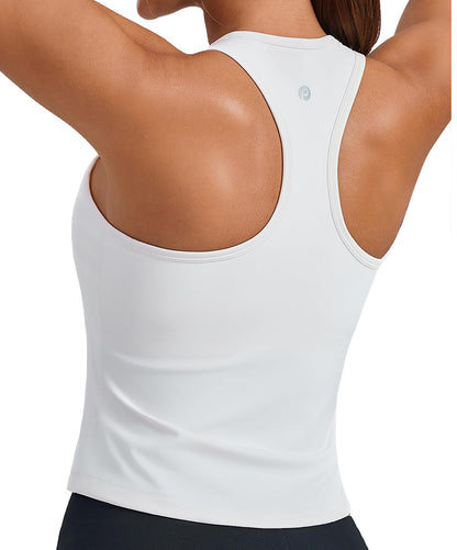 Women's Workout Tank Top with Built-In Bra