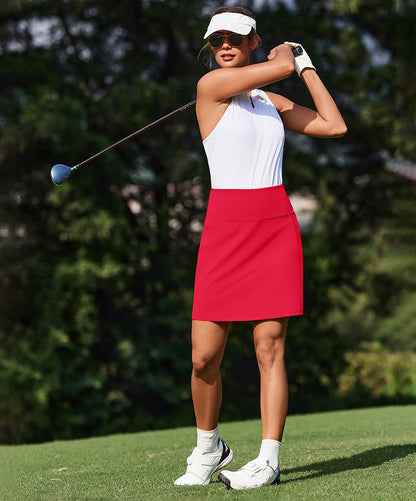 Women's Knee Length UPF 50+ Golf Skorts with Pockets