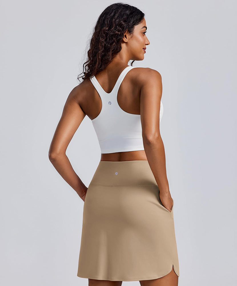 Women's 18" Above Knee Length Golf Skorts with Pockets