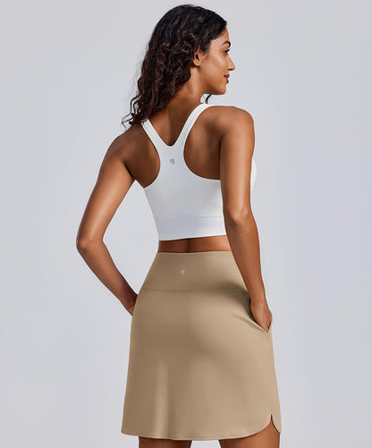 Women's 18" Above Knee Length Golf Skorts with Pockets