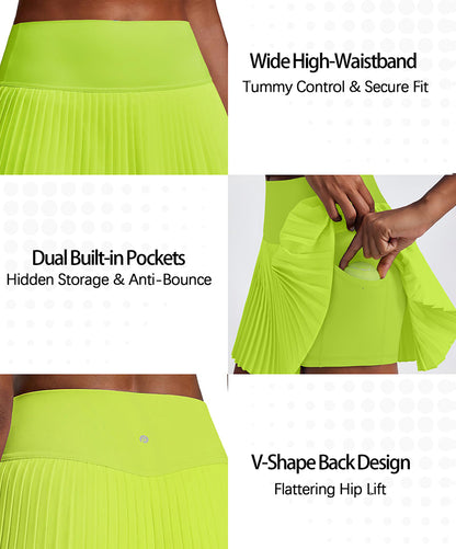 Women's Flowy 15" Pleated Mini Tennis Skorts