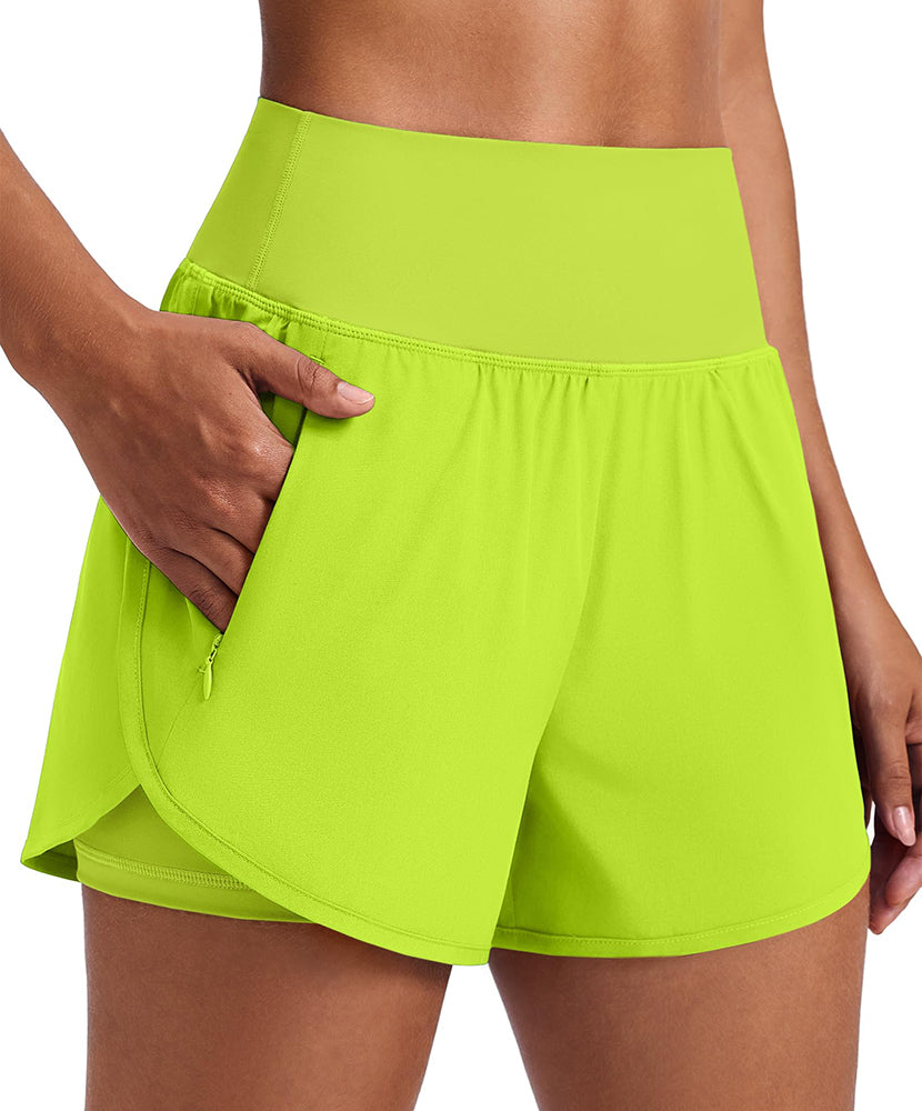 Women's Quick Dry High Waisted Athletic Running Shorts