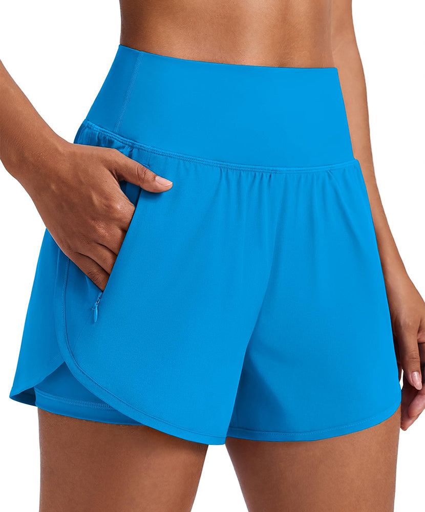 Women's Quick Dry High Waisted Athletic Running Shorts