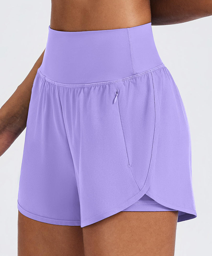Women's Quick Dry High Waisted Athletic Running Shorts