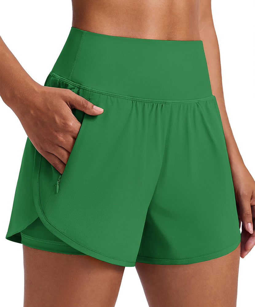 Women's Quick Dry High Waisted Athletic Running Shorts