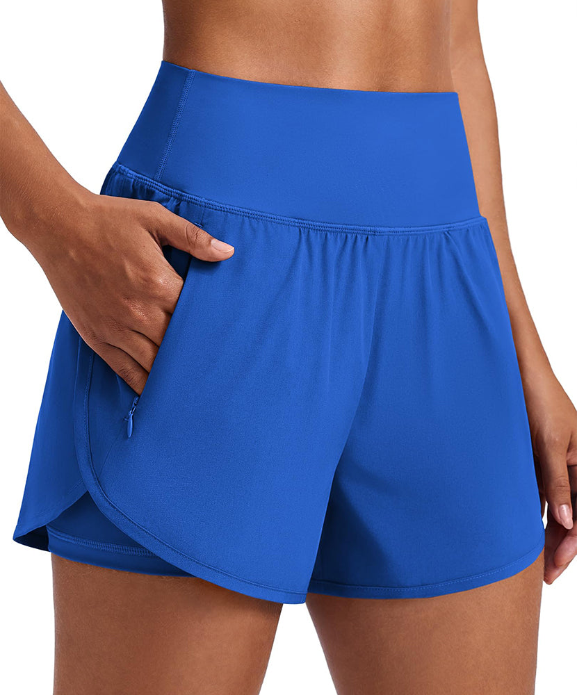 Women's Quick Dry High Waisted Athletic Running Shorts