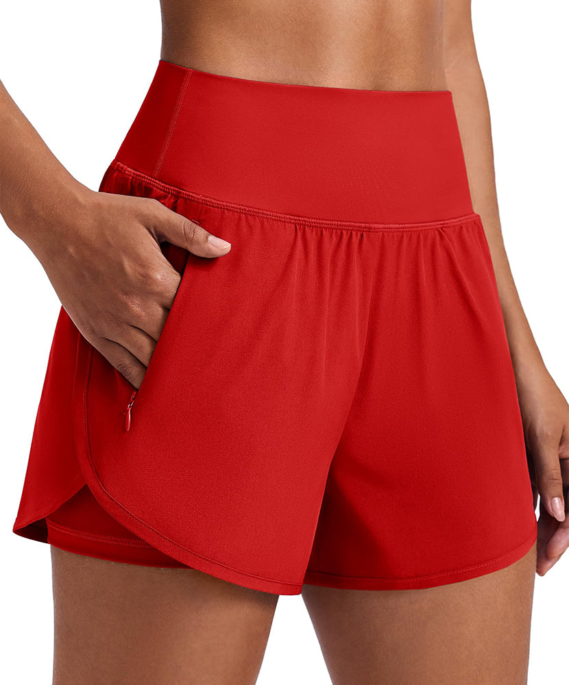 Women's Quick Dry High Waisted Athletic Running Shorts