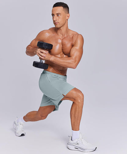 Men's Athletic Quick Dry Running Shorts with Zipper Pockets