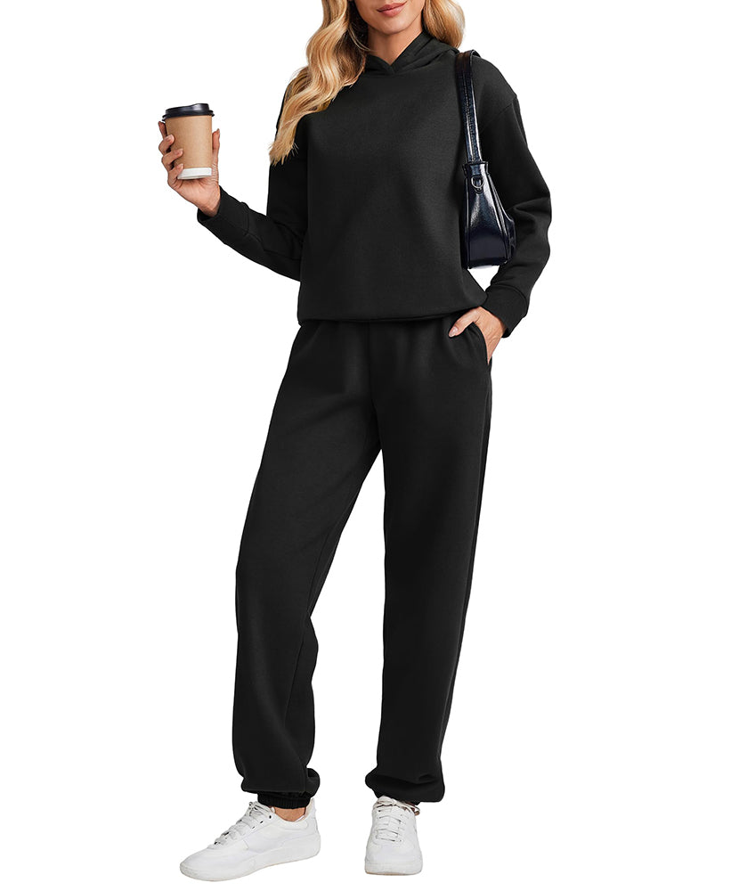 Women's Classic Fleece Casual 2-Piece Sports Set