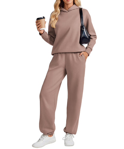 Women's Classic Fleece Casual 2-Piece Sports Set