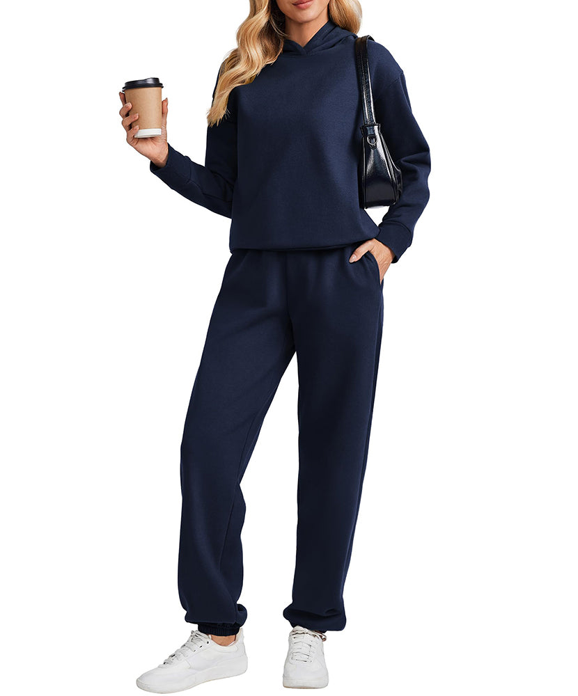 Women's Classic Fleece Casual 2-Piece Sports Set