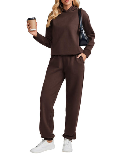 Women's Classic Fleece Casual 2-Piece Sports Set