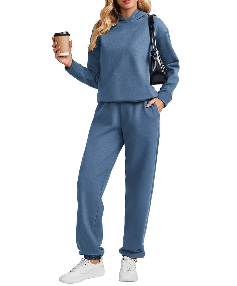 Women's Classic Fleece Casual 2-Piece Sports Set