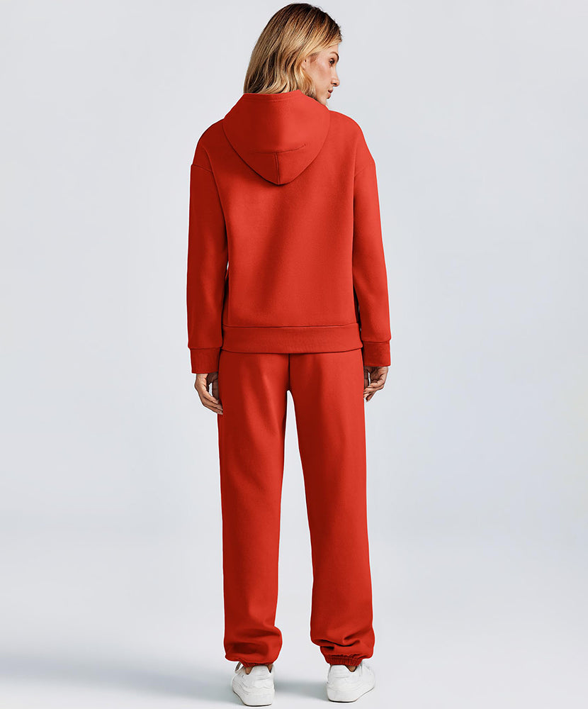 Women's Classic Fleece Casual 2-Piece Sports Set
