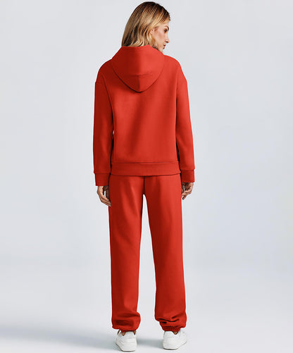 Women's Classic Fleece Casual 2-Piece Sports Set