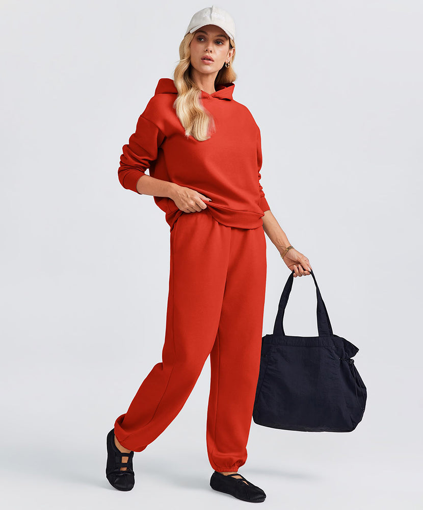 Women's Classic Fleece Casual 2-Piece Sports Set