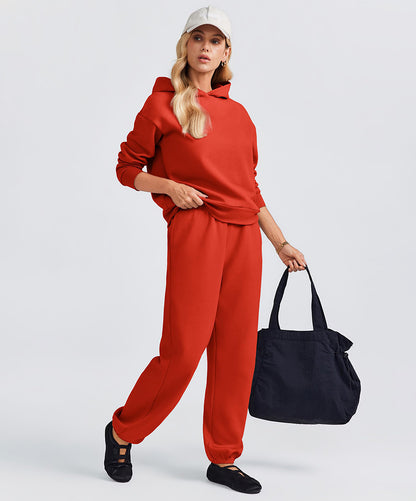 Women's Classic Fleece Casual 2-Piece Sports Set