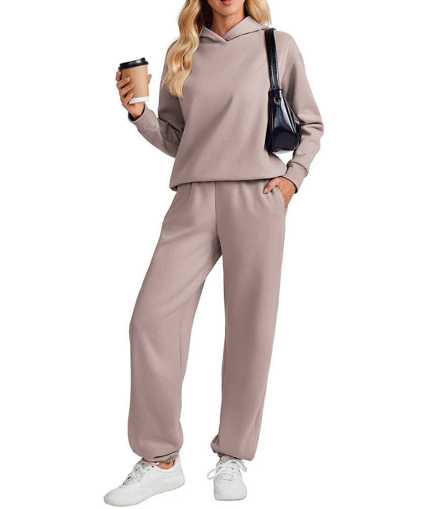 Women's Classic Fleece Casual 2-Piece Sports Set