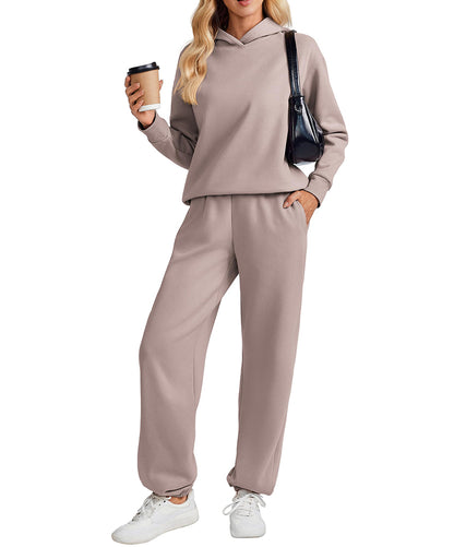 Women's Classic Fleece Casual 2-Piece Sports Set