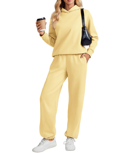Women's Classic Fleece Casual 2-Piece Sports Set