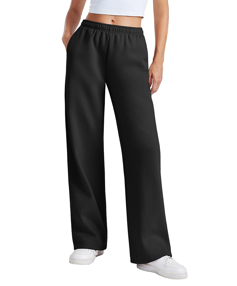 Women's Fleece Lined Wide Leg Sweatpants