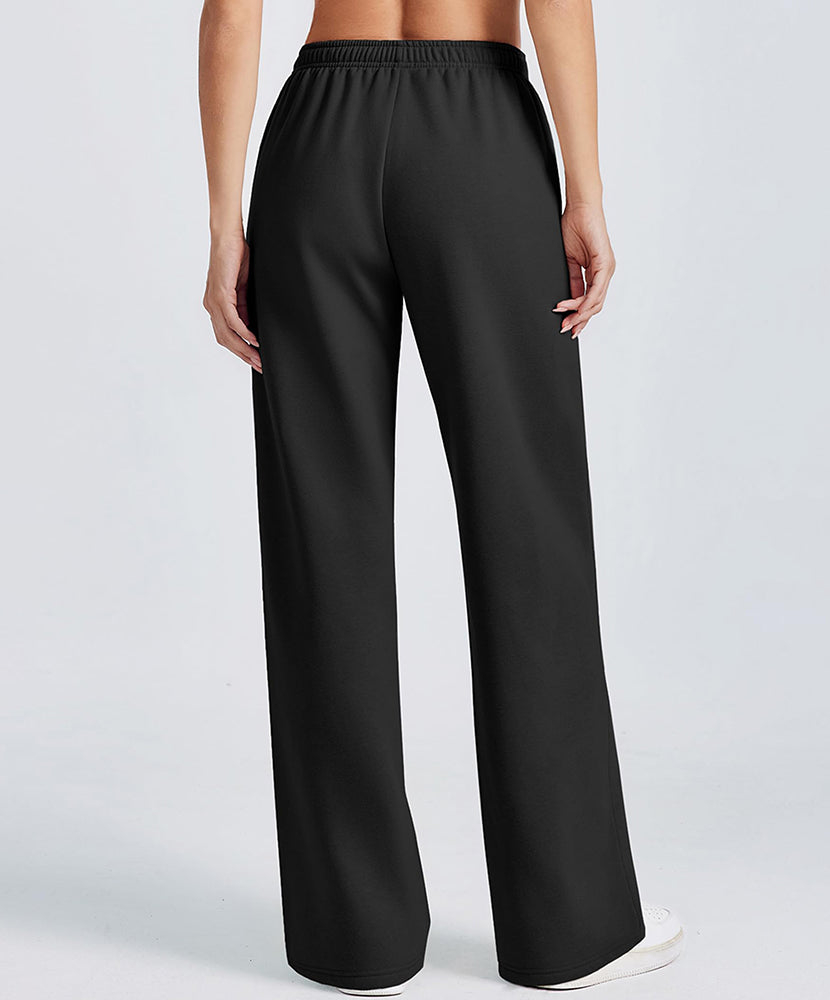 Women's Fleece Lined Wide Leg Sweatpants