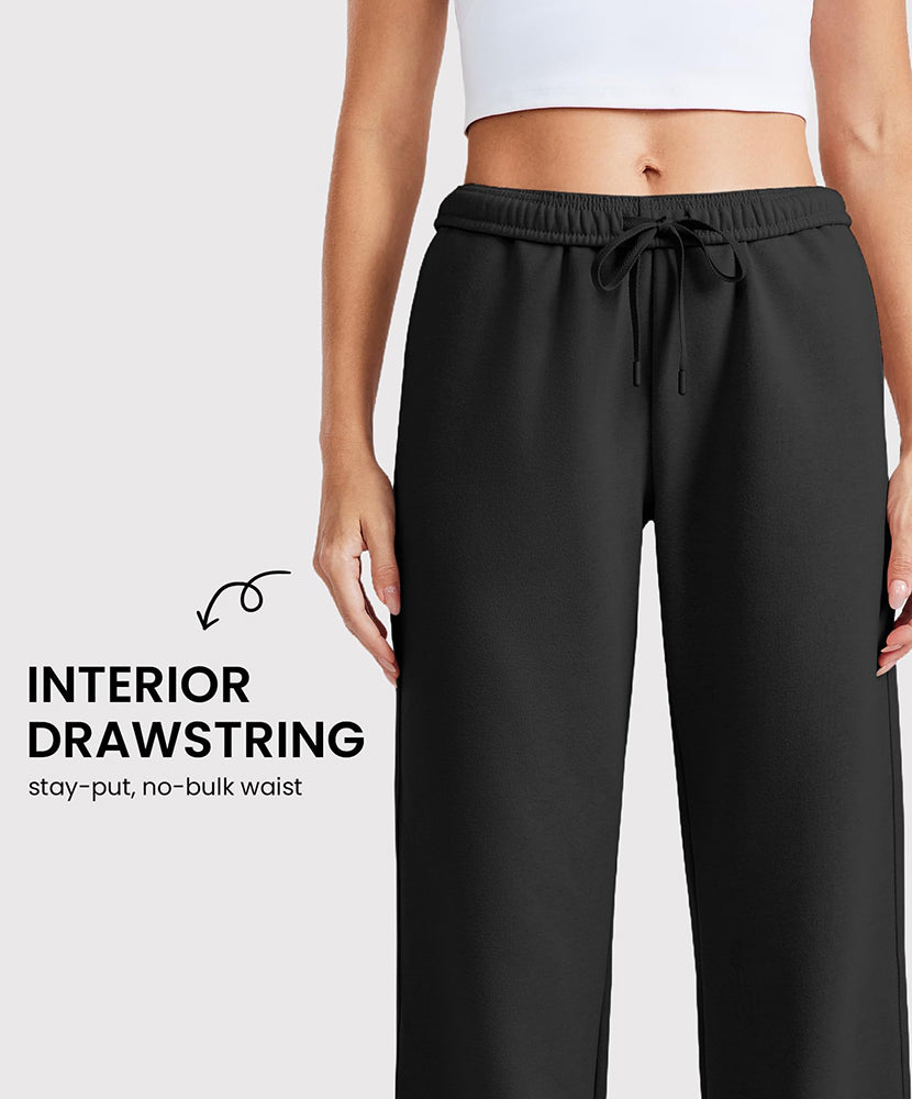 Women's Fleece Lined Wide Leg Sweatpants