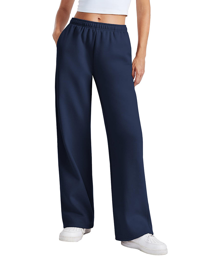 Women's Fleece Lined Wide Leg Sweatpants