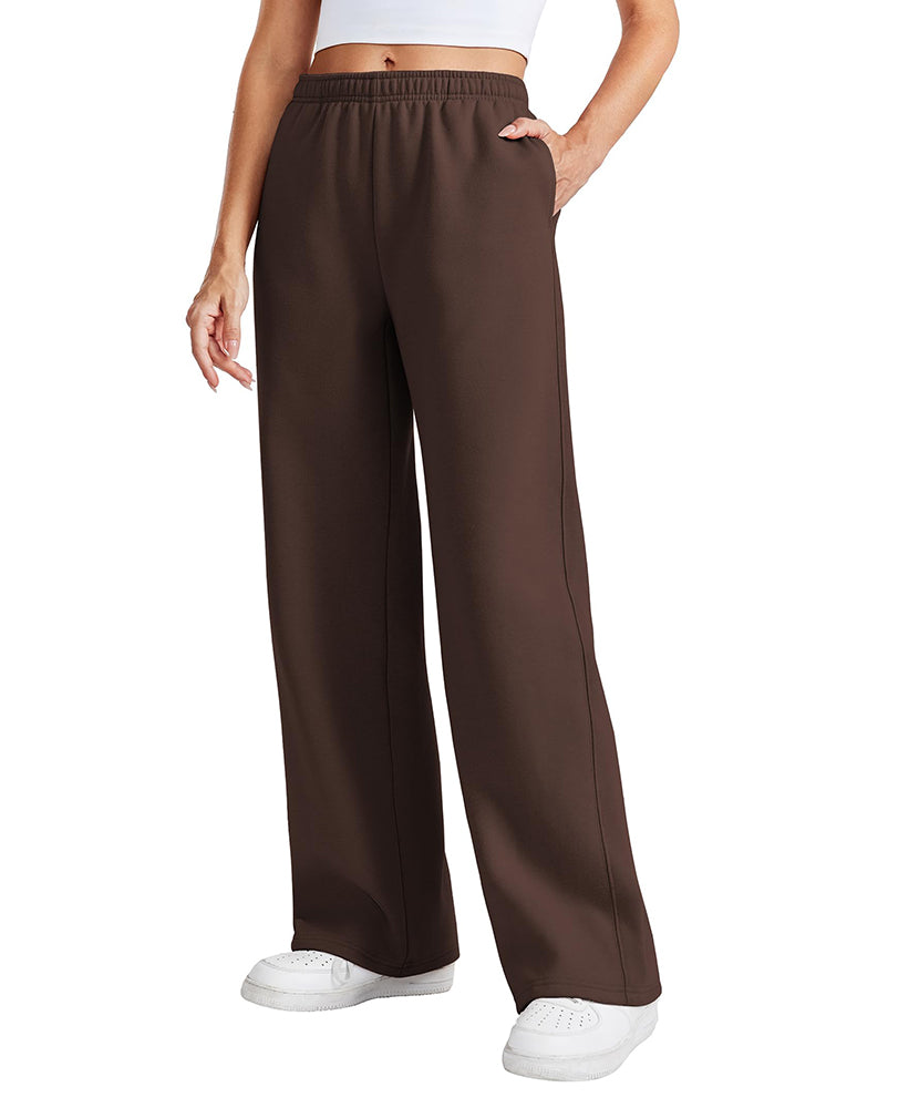 Women's Fleece Lined Wide Leg Sweatpants