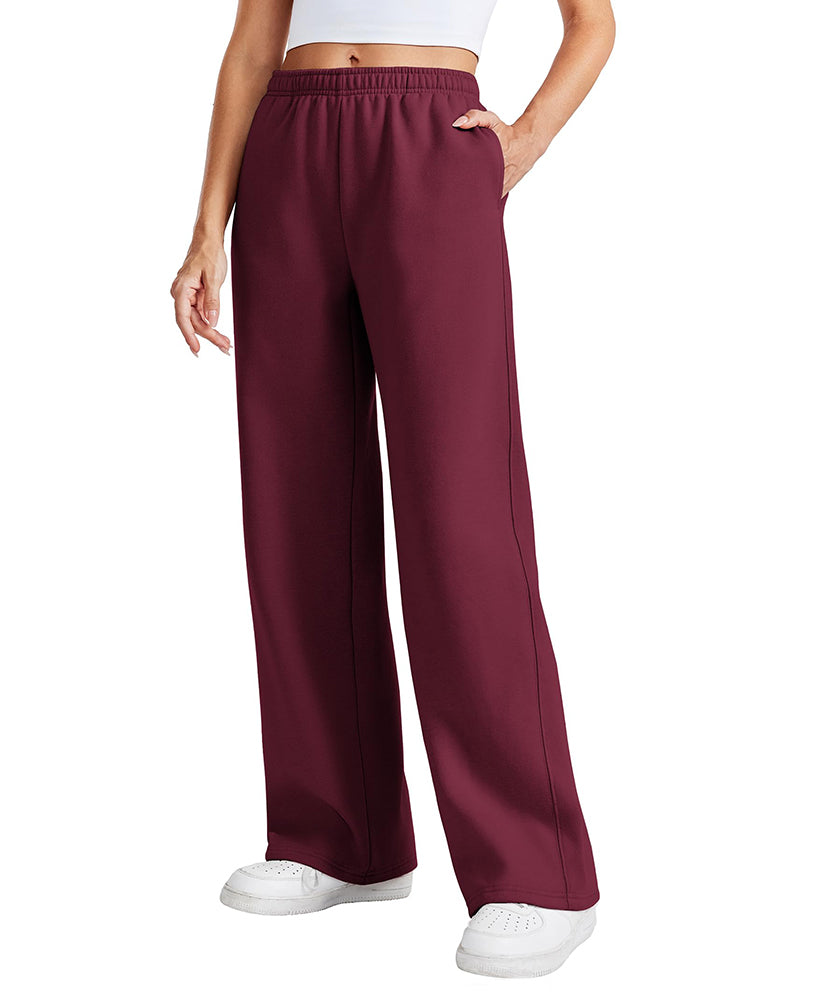 Women's Fleece Lined Wide Leg Sweatpants