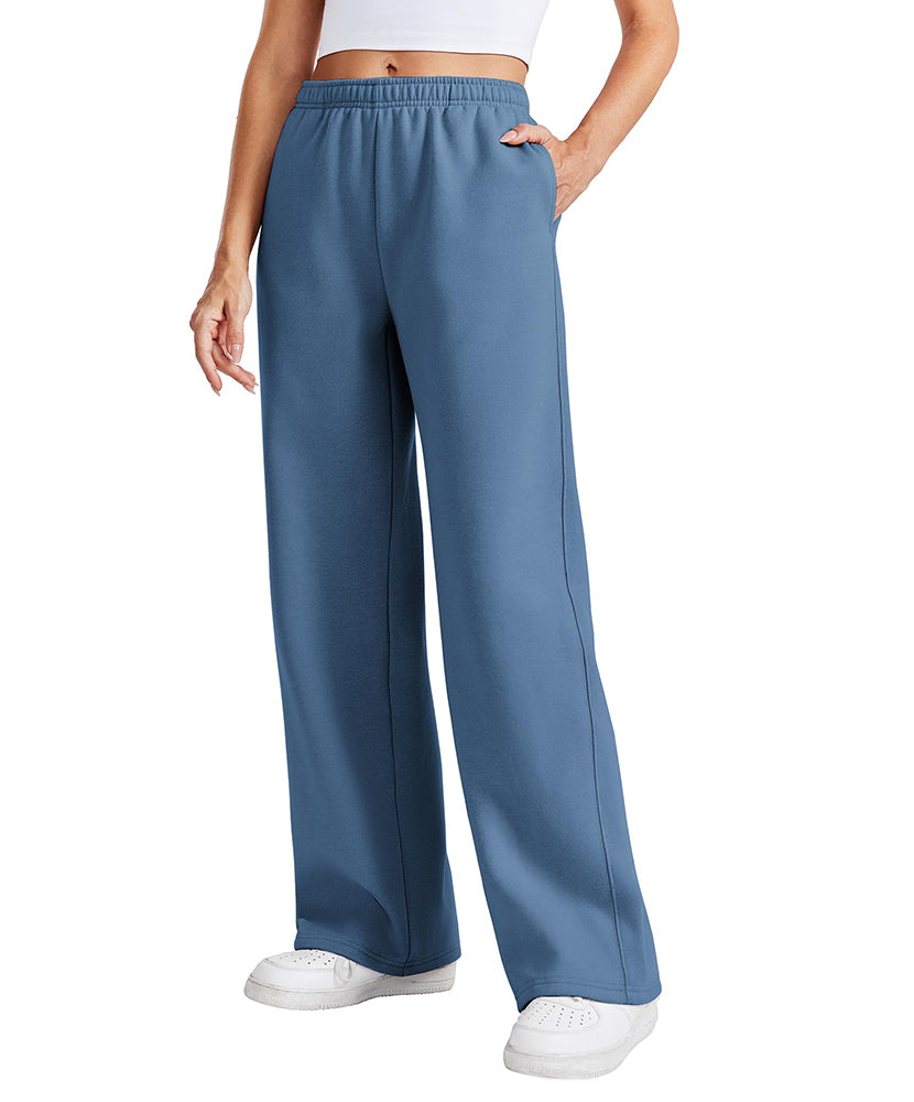 Women's Fleece Lined Wide Leg Sweatpants