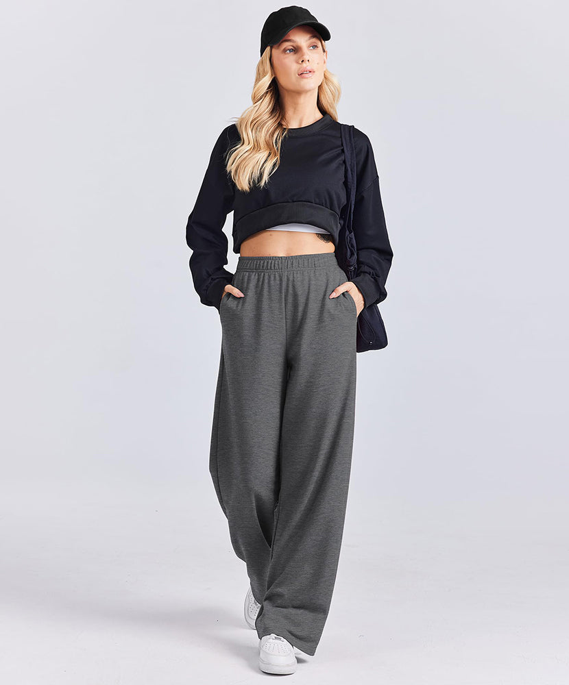 Women's Wide Leg Baggy Lounge Travel Sweatpants