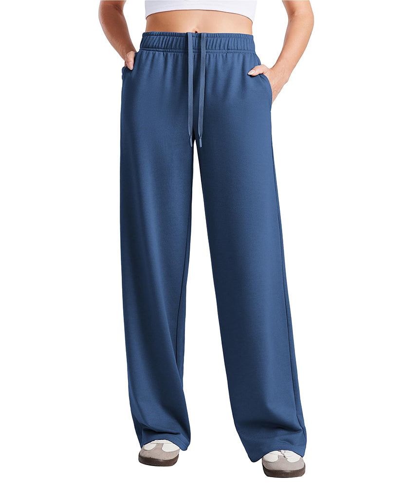 Women's Wide Leg Baggy Lounge Travel Sweatpants