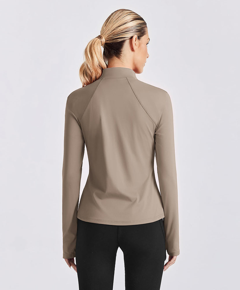 Women's Athletic Zip Up Workout Jacket with 4 Pockets