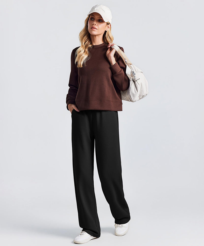 Women's High Waisted Straight Leg Travel Sweatpants