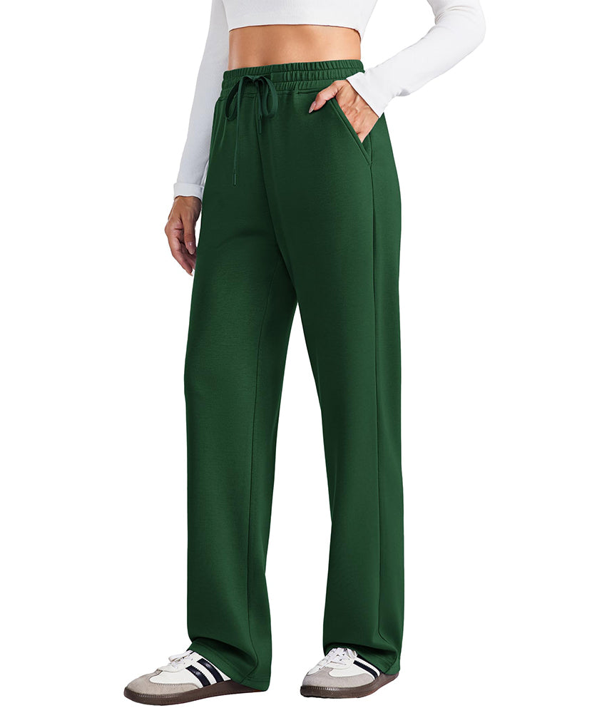 Women's High Waisted Straight Leg Travel Sweatpants