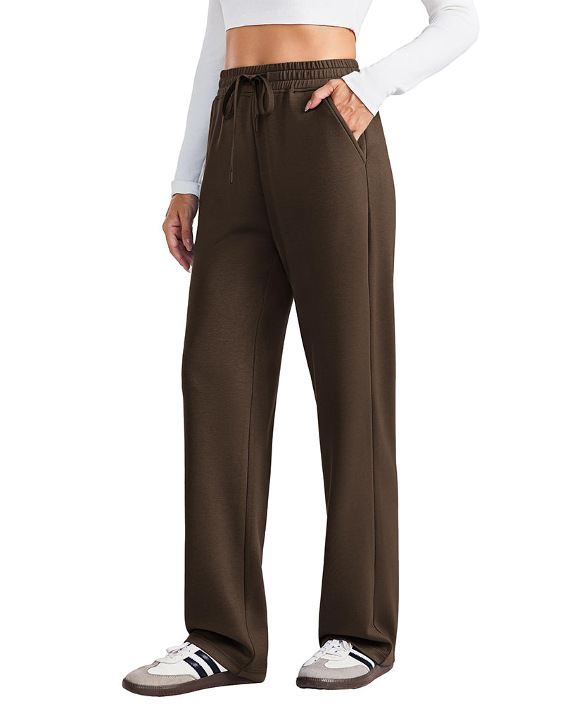 Women's High Waisted Straight Leg Travel Sweatpants