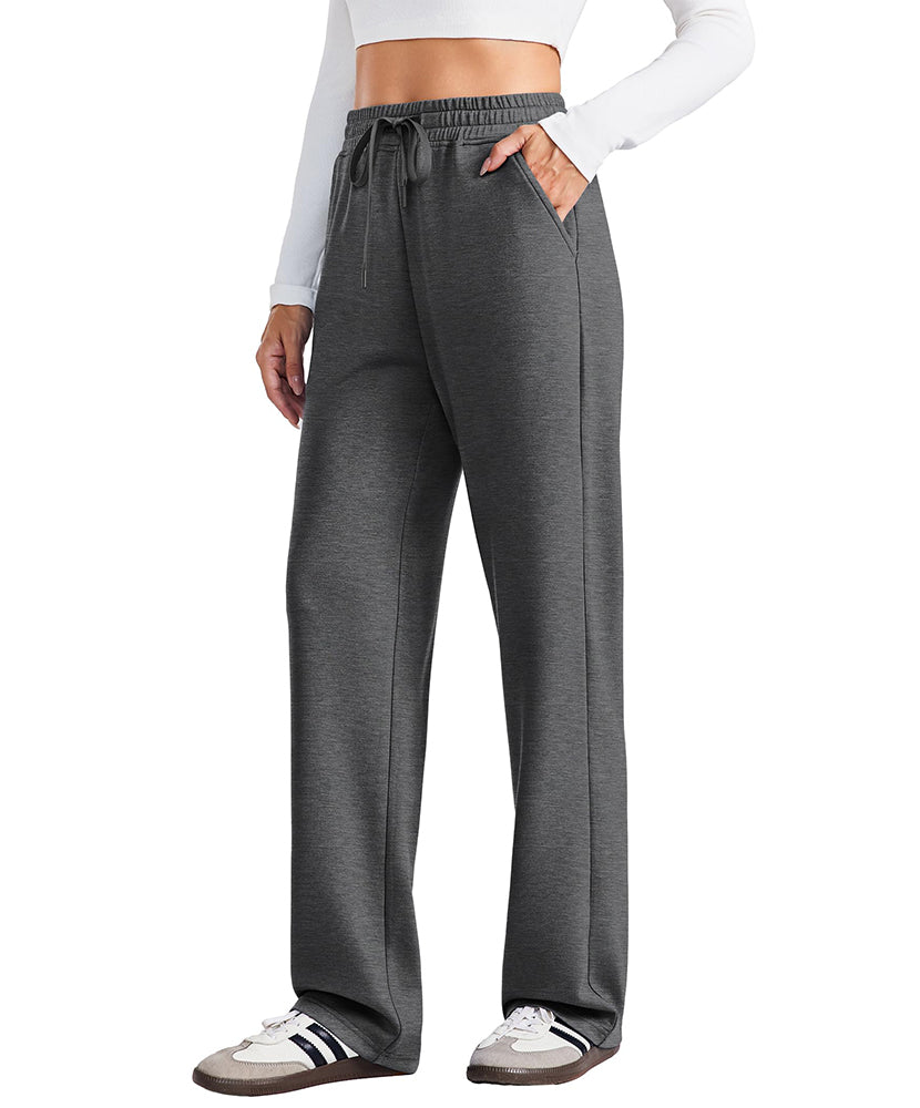 Women's High Waisted Straight Leg Travel Sweatpants