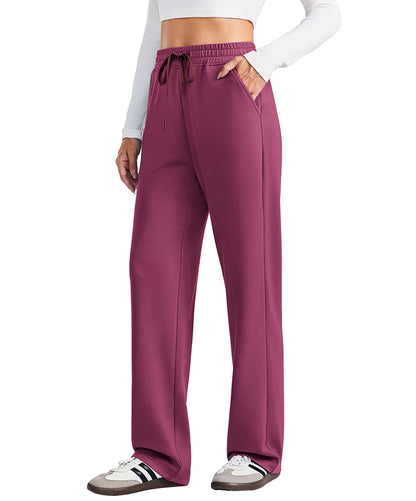 Women's High Waisted Straight Leg Travel Sweatpants