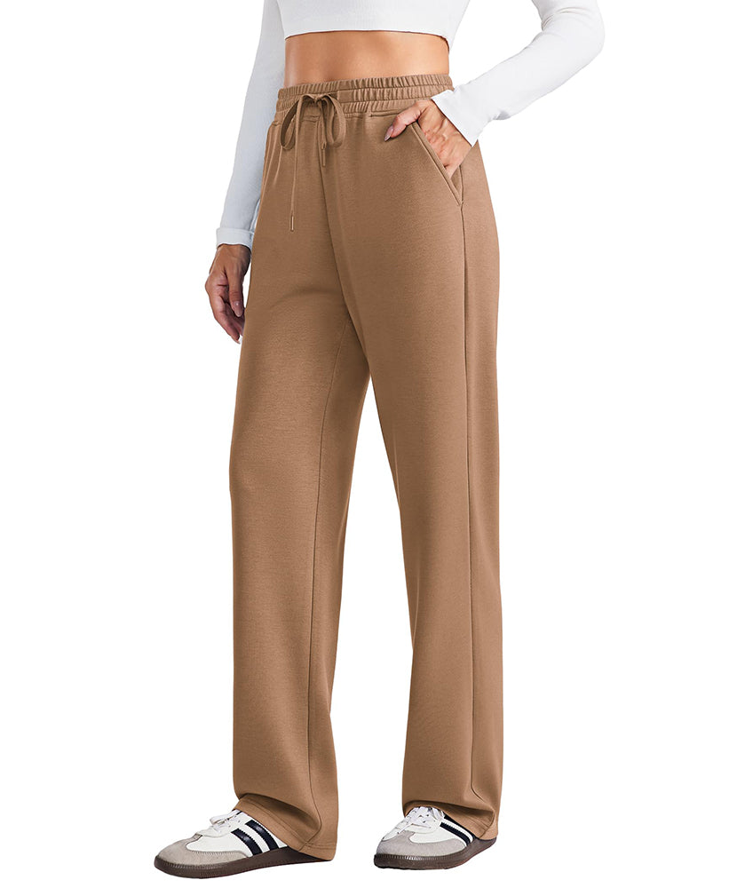 Women's High Waisted Straight Leg Travel Sweatpants