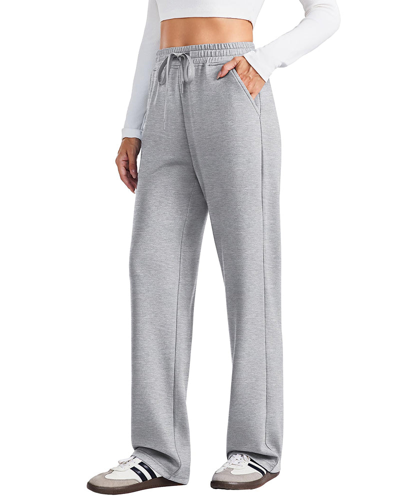 Women's High Waisted Straight Leg Travel Sweatpants